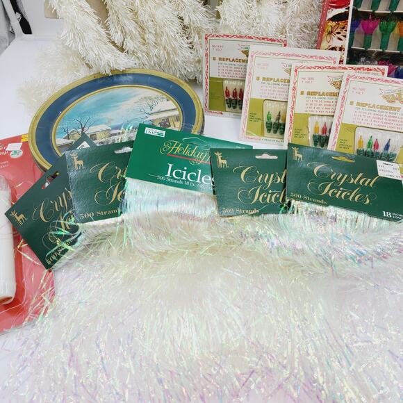 Vintage Christmas Accessories, Lot of 14, PRE-OWNED, some NIB - Picture 5 of 5